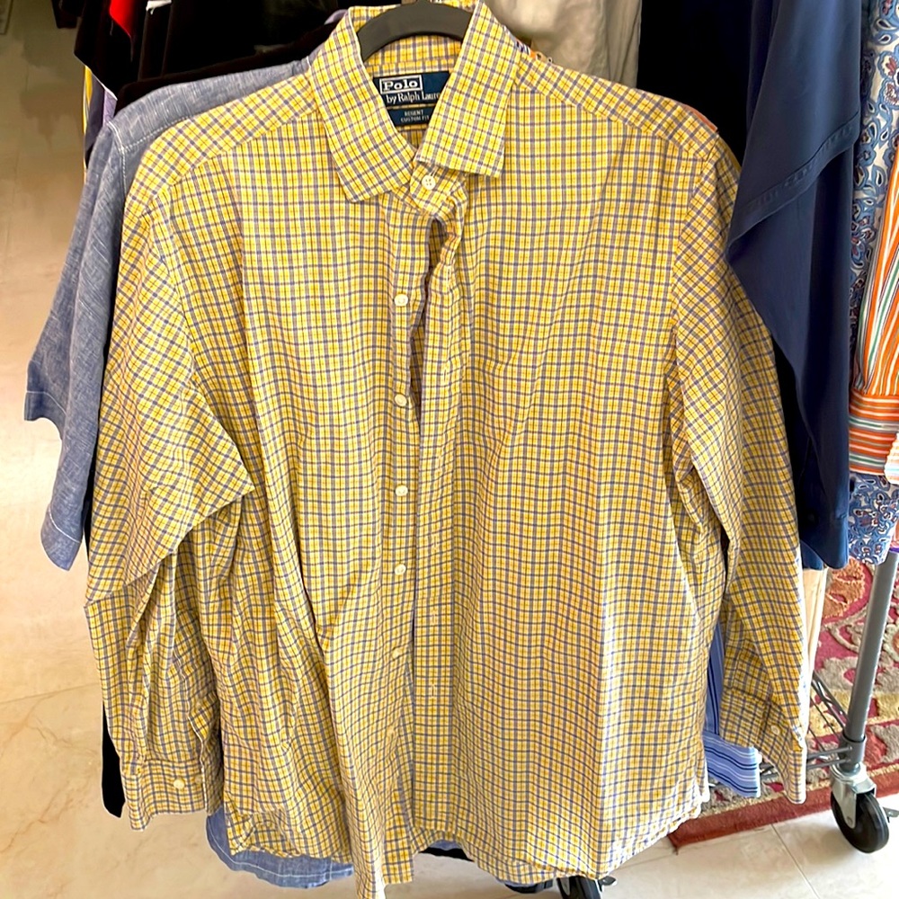 Three Ralph Lauren dress shirts size 16 32/33